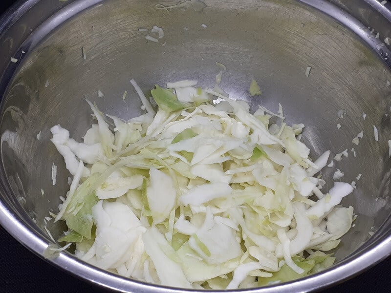 Food Processor Shredded Cabbage large pieces