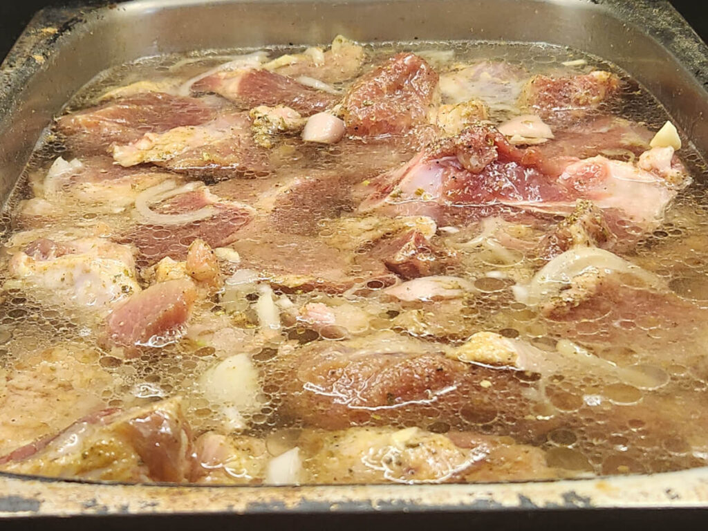 JAHZKITCHEN Seasoned Carnitas adding Water