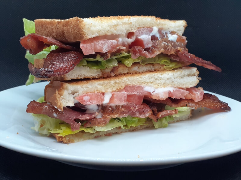 BLT with Mayo Lemon Juice and Black Pepper