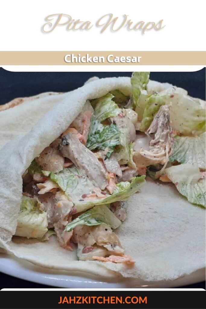 Chicken Caesar Pita Wrap Pin