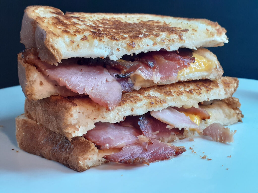 JAHZKITCHEN Grilled Cheese with Canadian Bacon