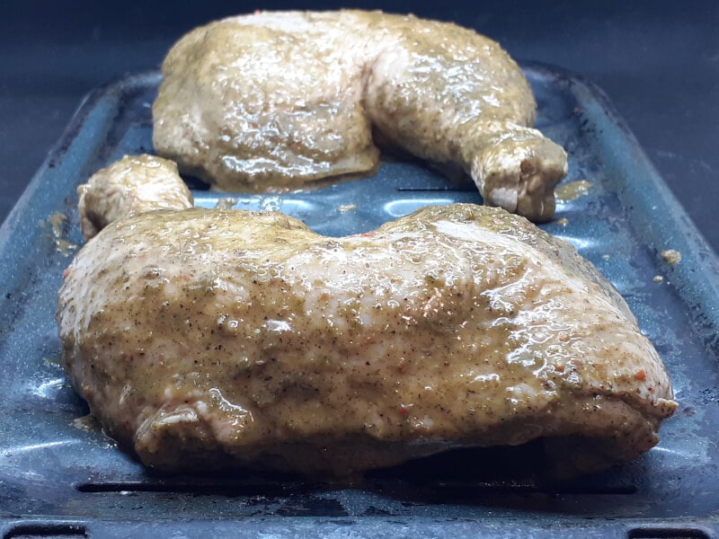 Jerk Chicken ready for the oven