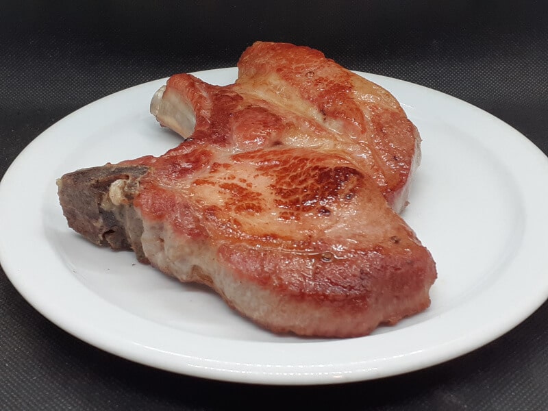 Reversed Seared Ham Chops
