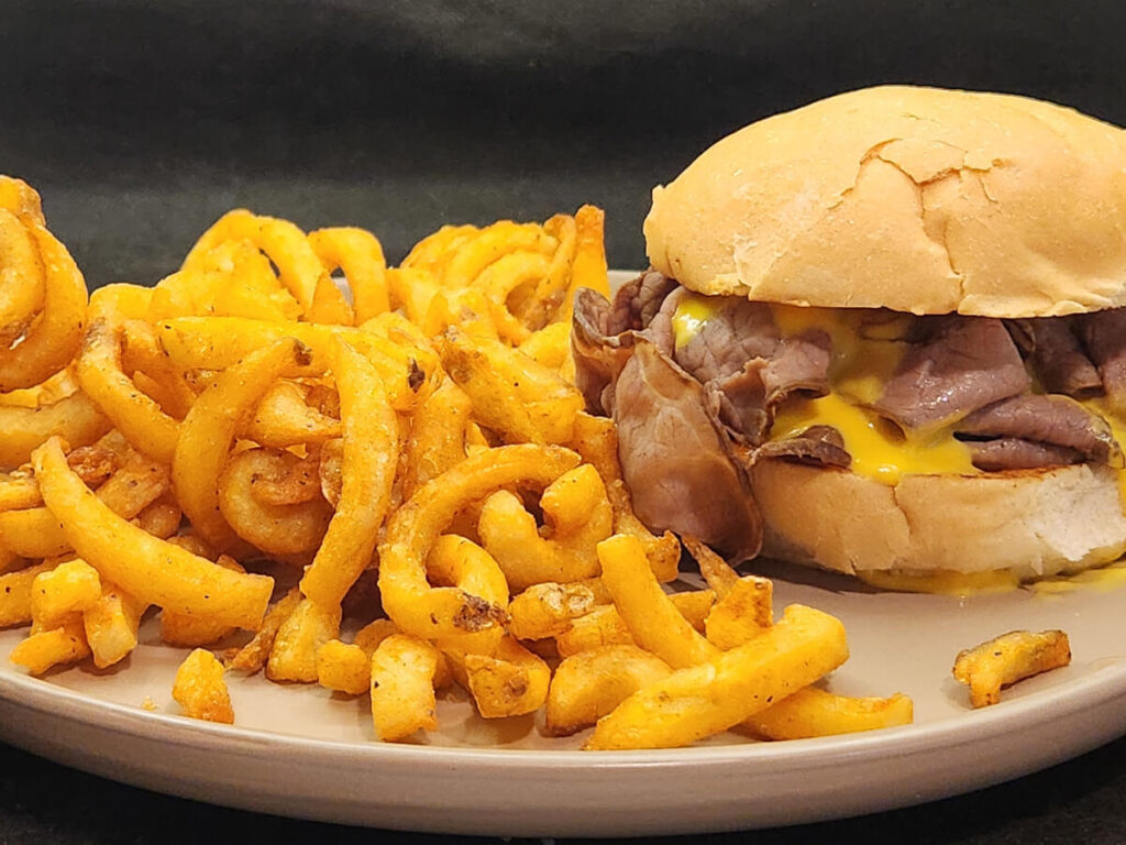 JAHZKITCHEN Homemade Arbys Beef N Cheddar with Curly Fries