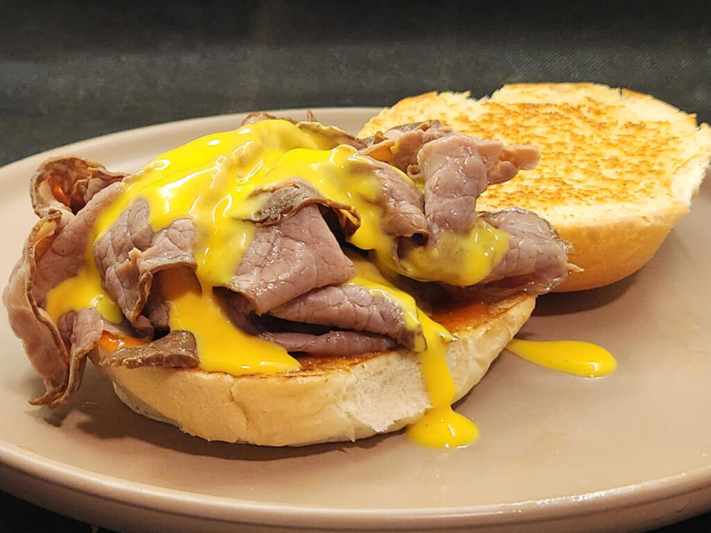 JAHZKITCHEN Open Face Beef N Cheddar Sandwich