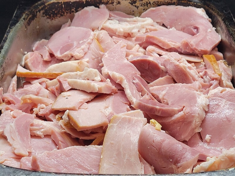 Precooked Ham thinly sliced for Braising