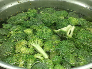 Washing Broccoli