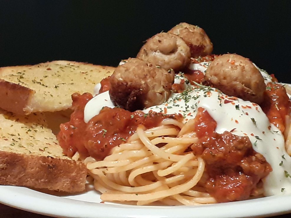 Creamy Spaghetti and Meatballs