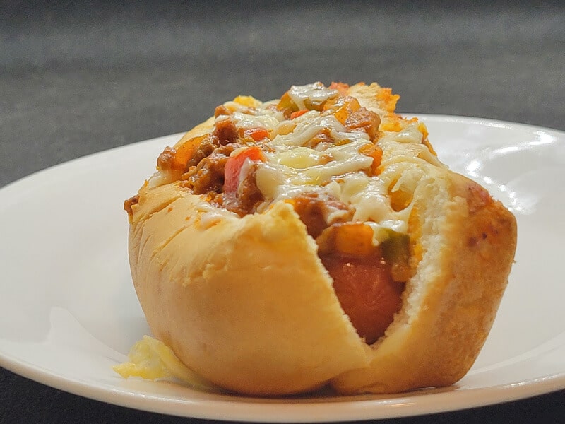 Cheesy Sloppy Dog with St George Cheese