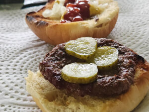 JAHZKITCHEN Charcoal Burger with Toppings open face