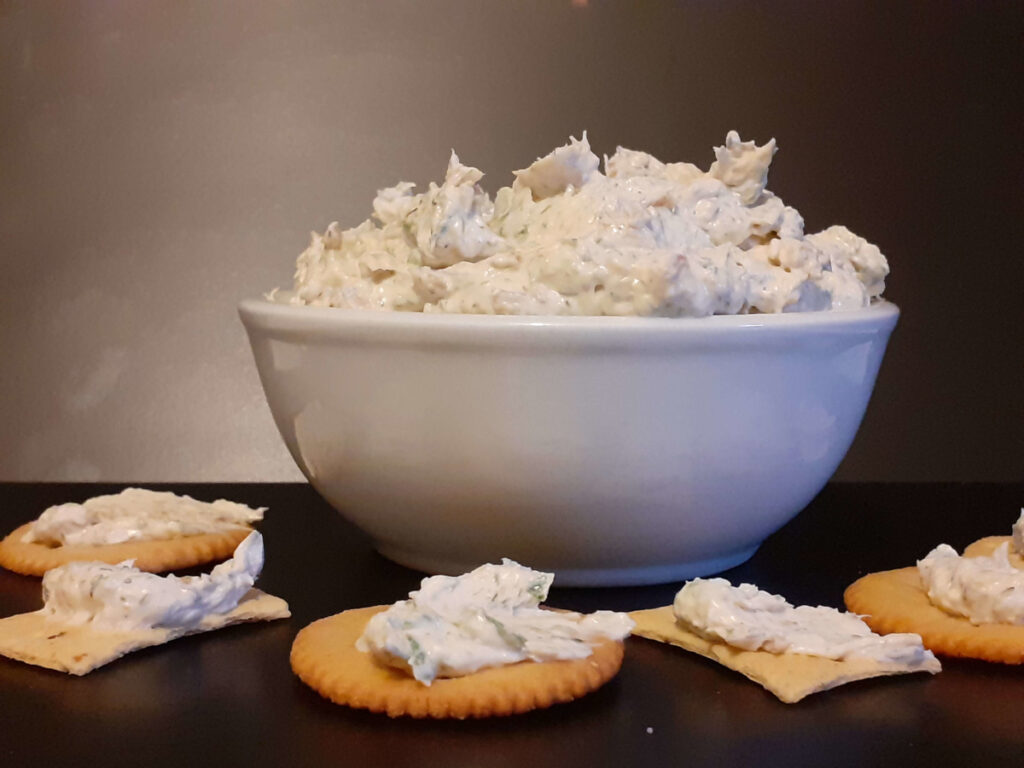 JAHZKITCHEN Salmon Dip and Crackers