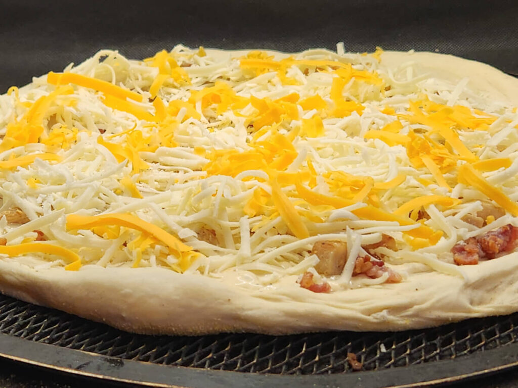 JAHZKITCHEN Chicken Ranch Pizza Ready for the Oven