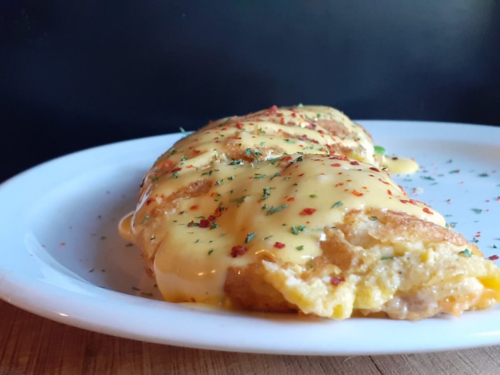 Tuna Omelette with Hollandaise