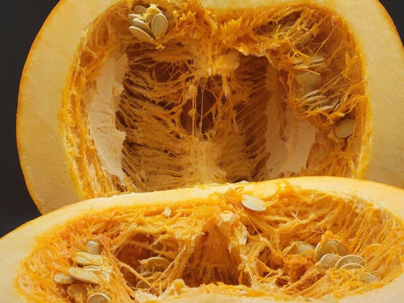 Pumpkin Sliced in half