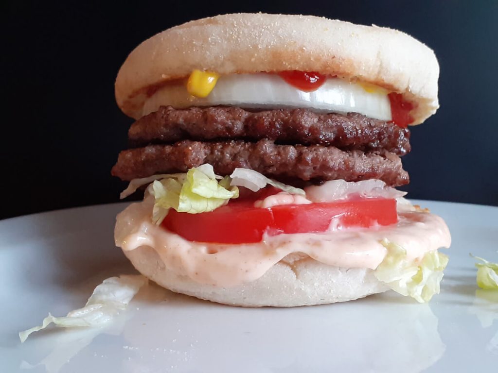 JAH Deluxe Burger on English Muffins