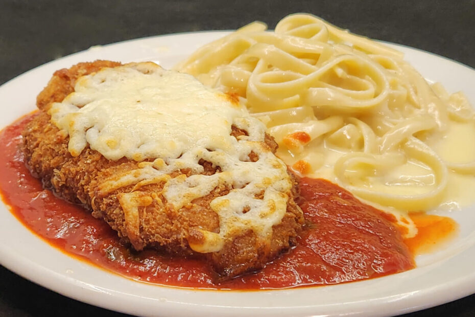 JAHZKITCHEN Chicken Parmesan with Fettuccine al Burro