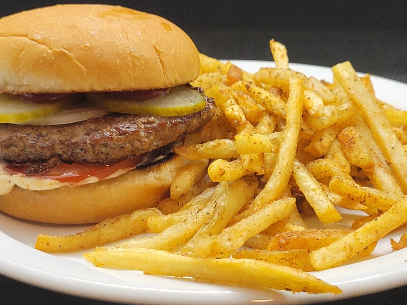 Deluxe Burger with Rotisserie Seasoned Fries