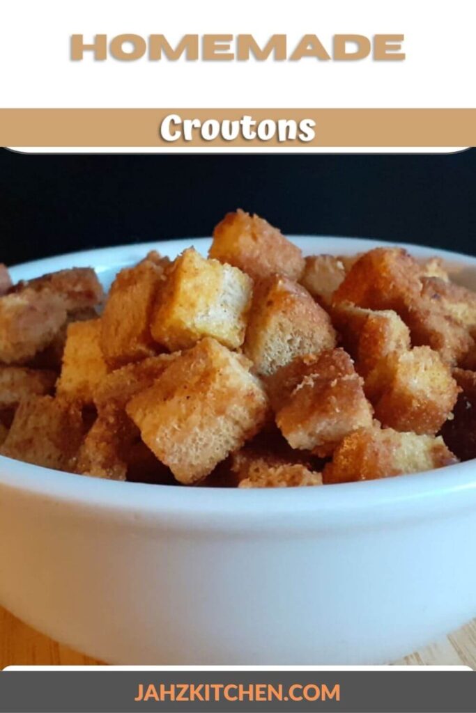 Homemade Croutons Pin