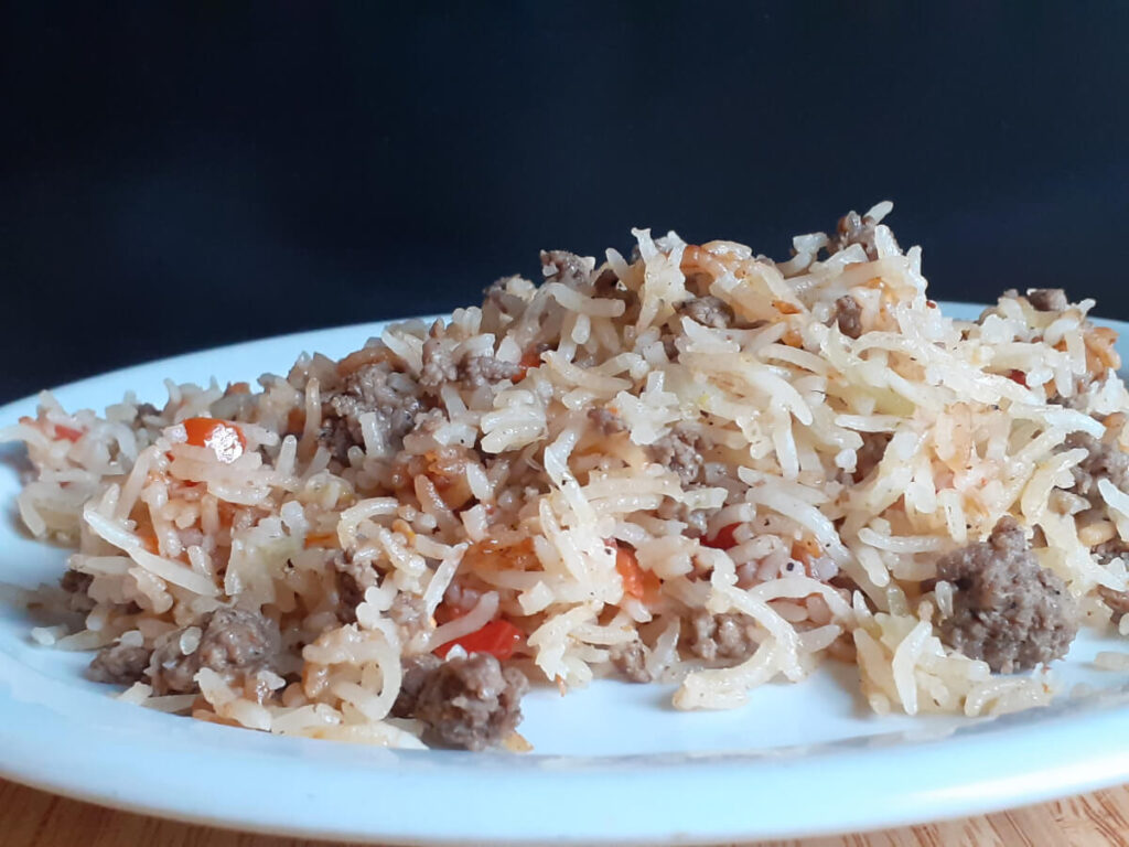 Donair Rice with Ground Beef