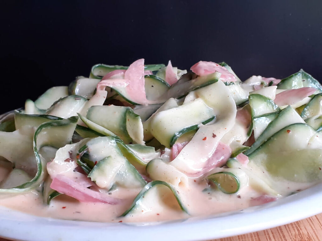 JAHZKITCHEN Shaved Cucumber Salad