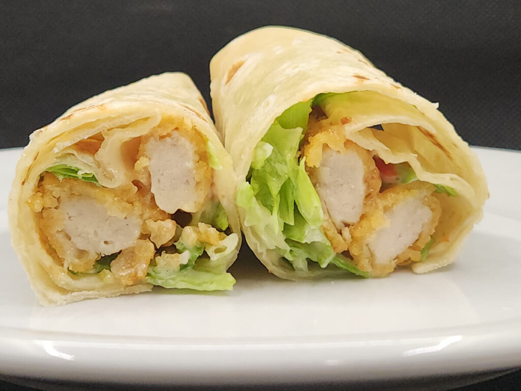 Sweet Thai Chicken Wrap with storebought Chicken Fingers