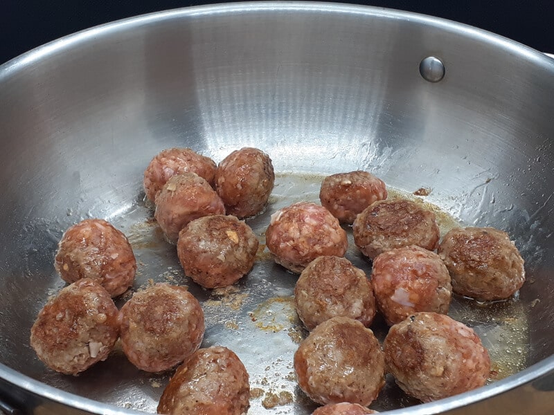 Lamb Donair Meatballs after 3 minutes