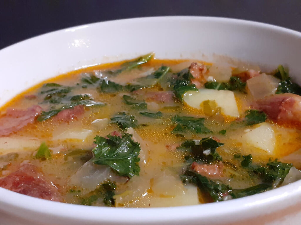 JAHZKITCHEN Bowl of Sausage & Kale Soup