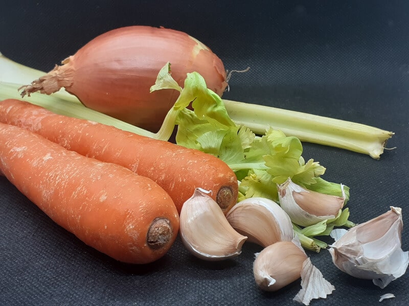 Mirepoix Vegetables with Garlic