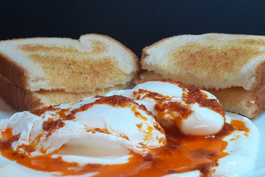 JAHZKITCHEN Cilbir Poached Eggs with Toast