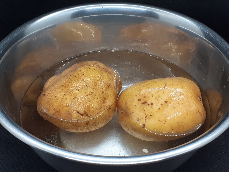 Salt Water Bath for Baked Potatoes