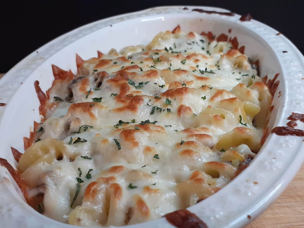 Donair Pasta Bake Au Gratin Dish