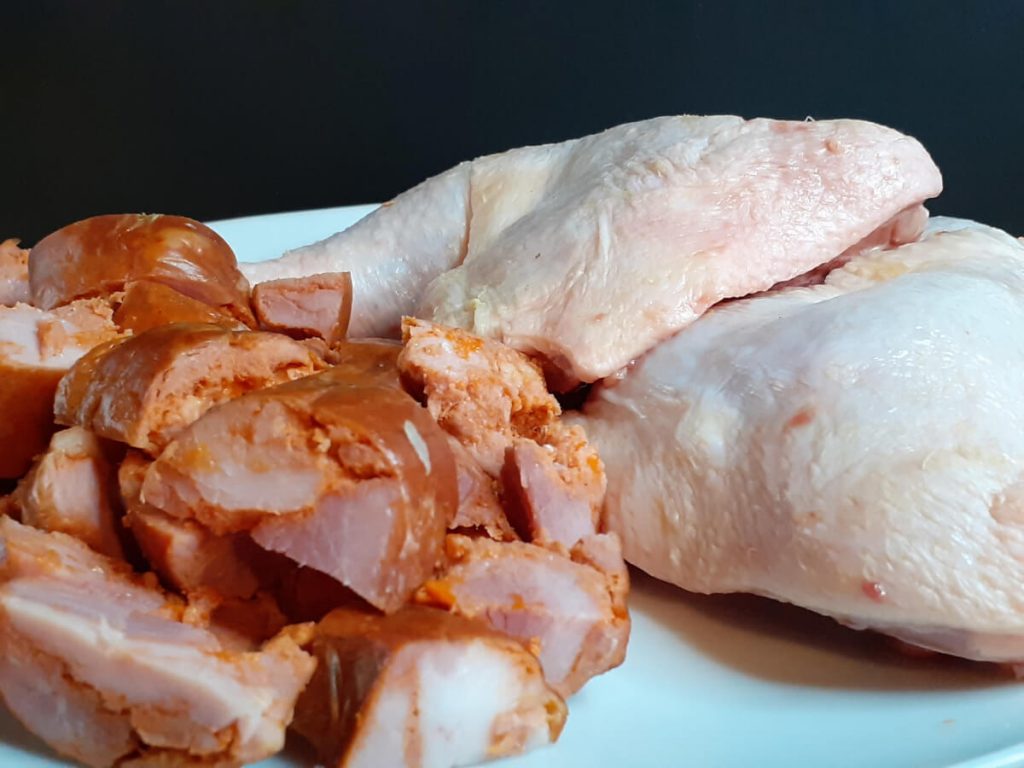 Chicken and Chourico Meat