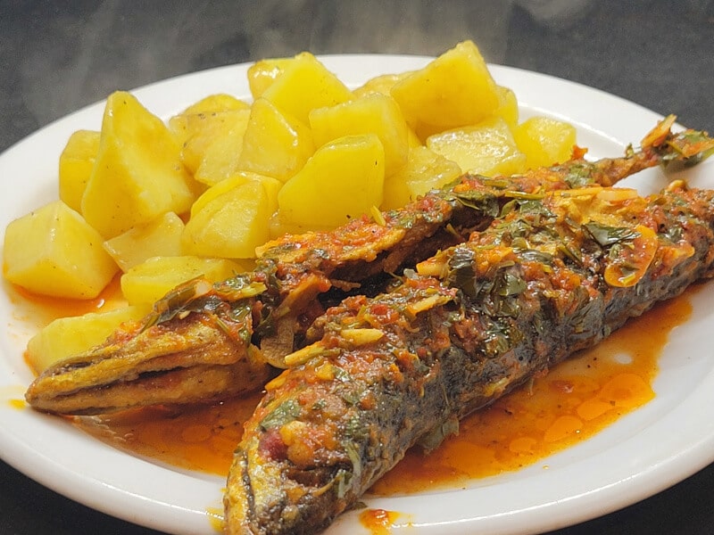 Portuguese Mackerel & Steamed Potatoes with Butter and Balsamic