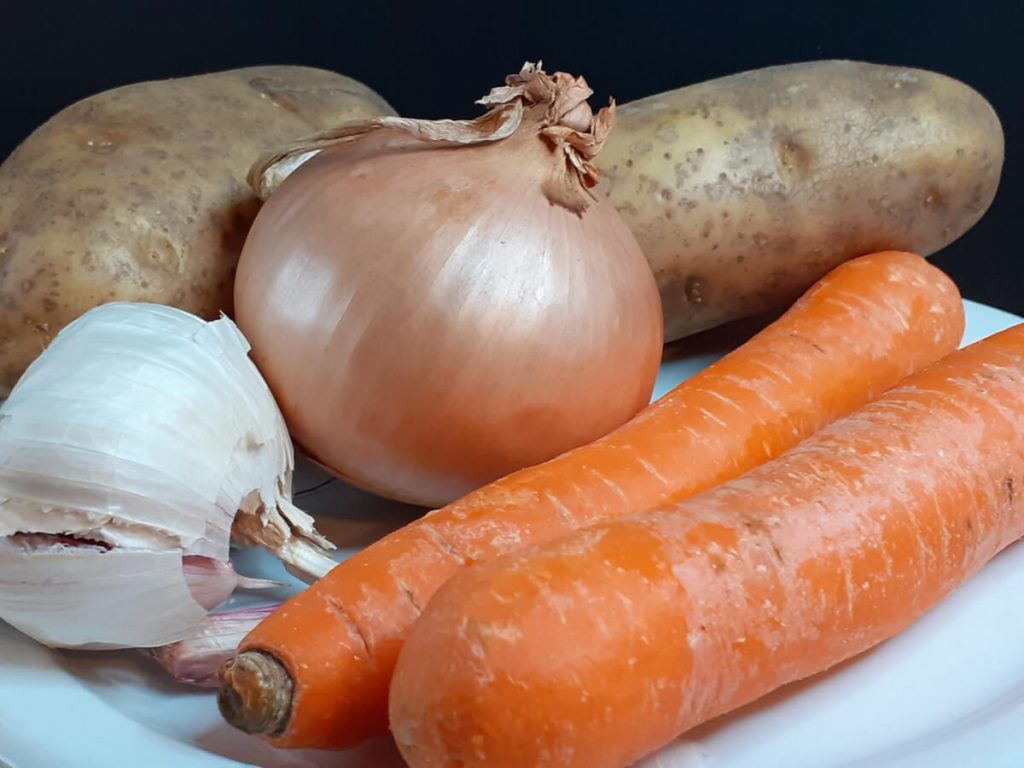 Potatoes Carrots Onion and Garlic