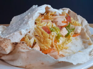 Rotisserie Chicken Wrap with Tzatziki and Dressing