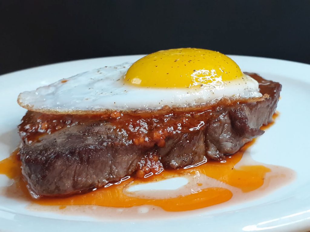 Sirloin Tip Steak and Eggs