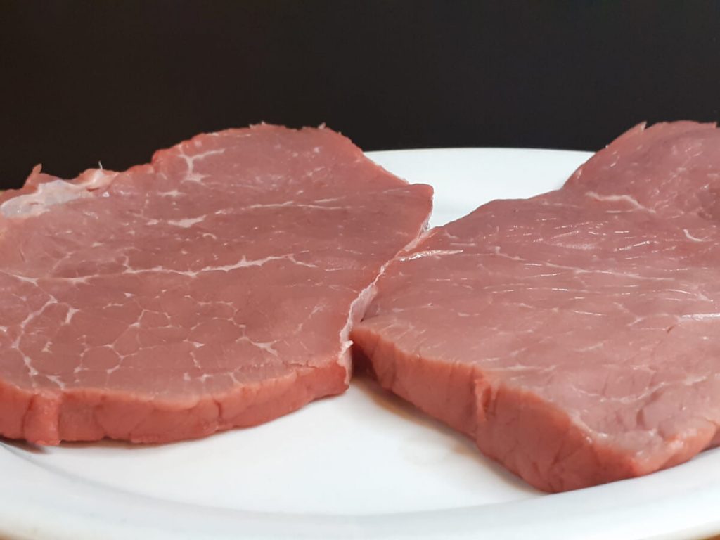 Sirloin Tip sliced in half