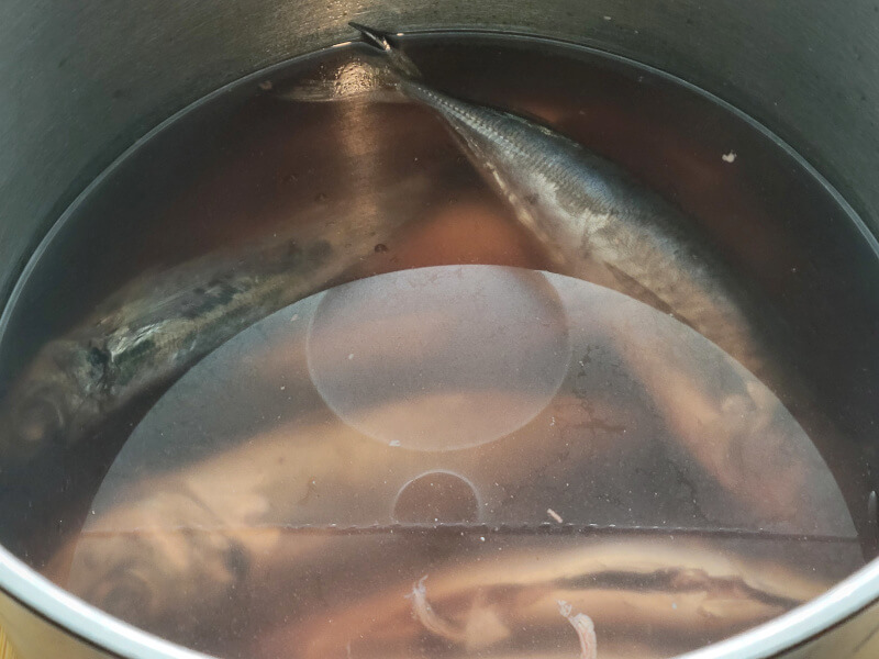 Washing Prepared Mackerel