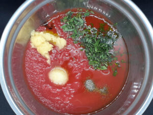 JAHZKITCHEN Passata Pizza Sauce Ingredients Top View
