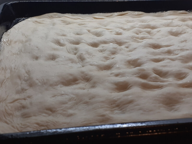 Fully pressed out Pizza Dough