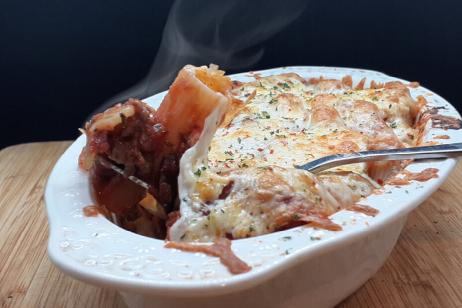 JAHZKITCHEN Pizza Pasta Bake Fork view