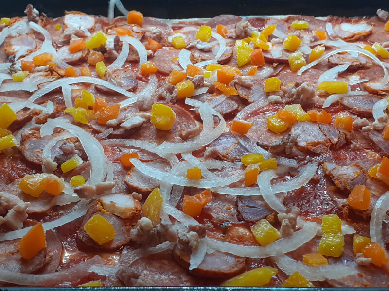 Party Pizza Toppings Under the Cheese