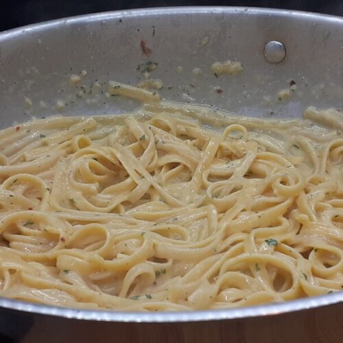 Garlic Butter Pasta with Parsley and Black Pepper