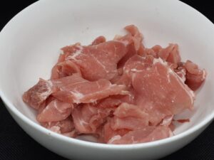 Thinly sliced pork