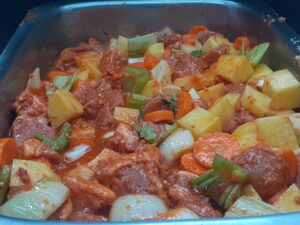 Braised Chourico Meat and Vegetables