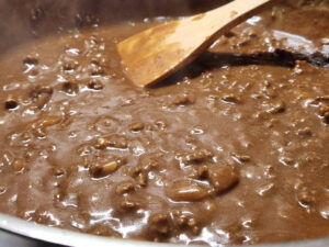 JAHZKITCHEN Thickened Beef Chickpea Gravy with Ground Beef, Onion & Garlic