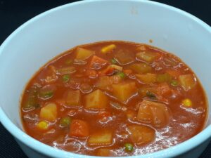 Vegetable Soup with Potatoes, Frozen Mixed Vegetables & Dehydrated Vegetables