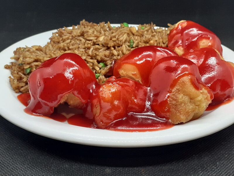 Sweet and Sour Chicken with Fried Rice