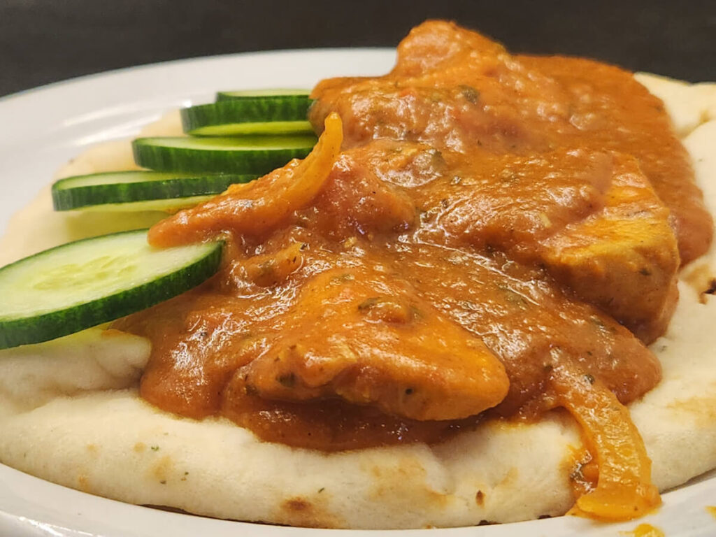 JAHZKITCHEN Butter Chicken Wrap on Naan