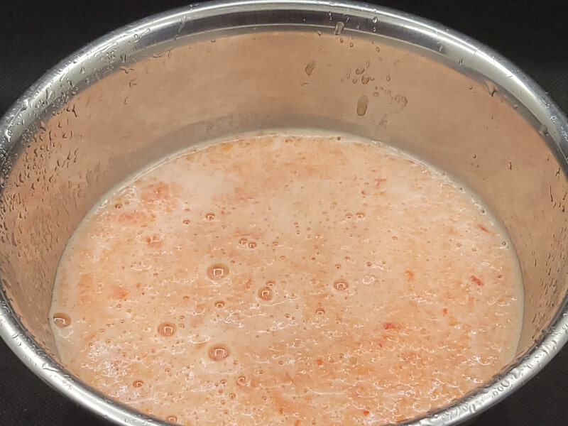 Onion, Tomato and Red Pepper Pureed with 2 Cups of Water